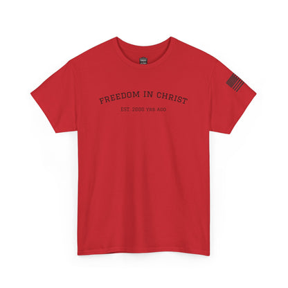 Freedom in Christ Unisex Heavy Cotton Tee - Faith-Based Graphic T-Shirt