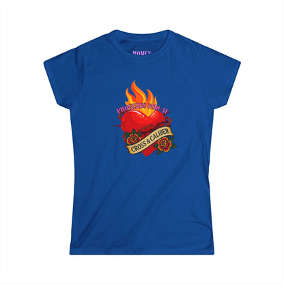 Fiery Heart Women&#039;s Softstyle Tee - Celebrate Love & Passion