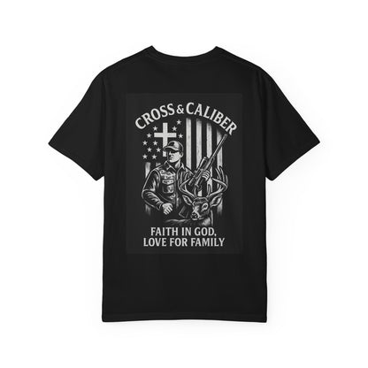Faith-Focused Unisex Garment-Dyed T-shirt - Cross & Caliber Design