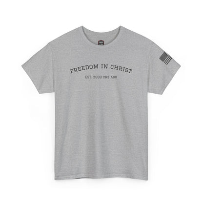 Freedom in Christ Unisex Heavy Cotton Tee - Faith-Based Graphic T-Shirt