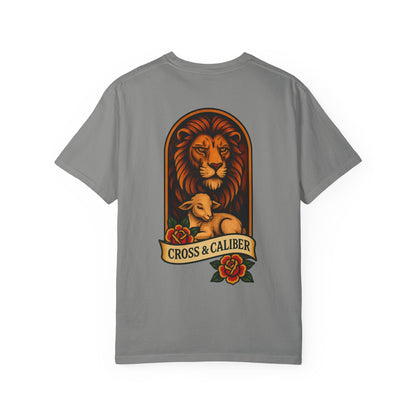 Unisex Tattoo Edition T-Shirt with Lion & Lamb Design