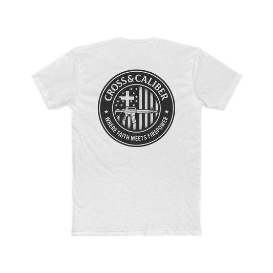 Faith Meets Firepower Tee - Unisex Cotton Crew