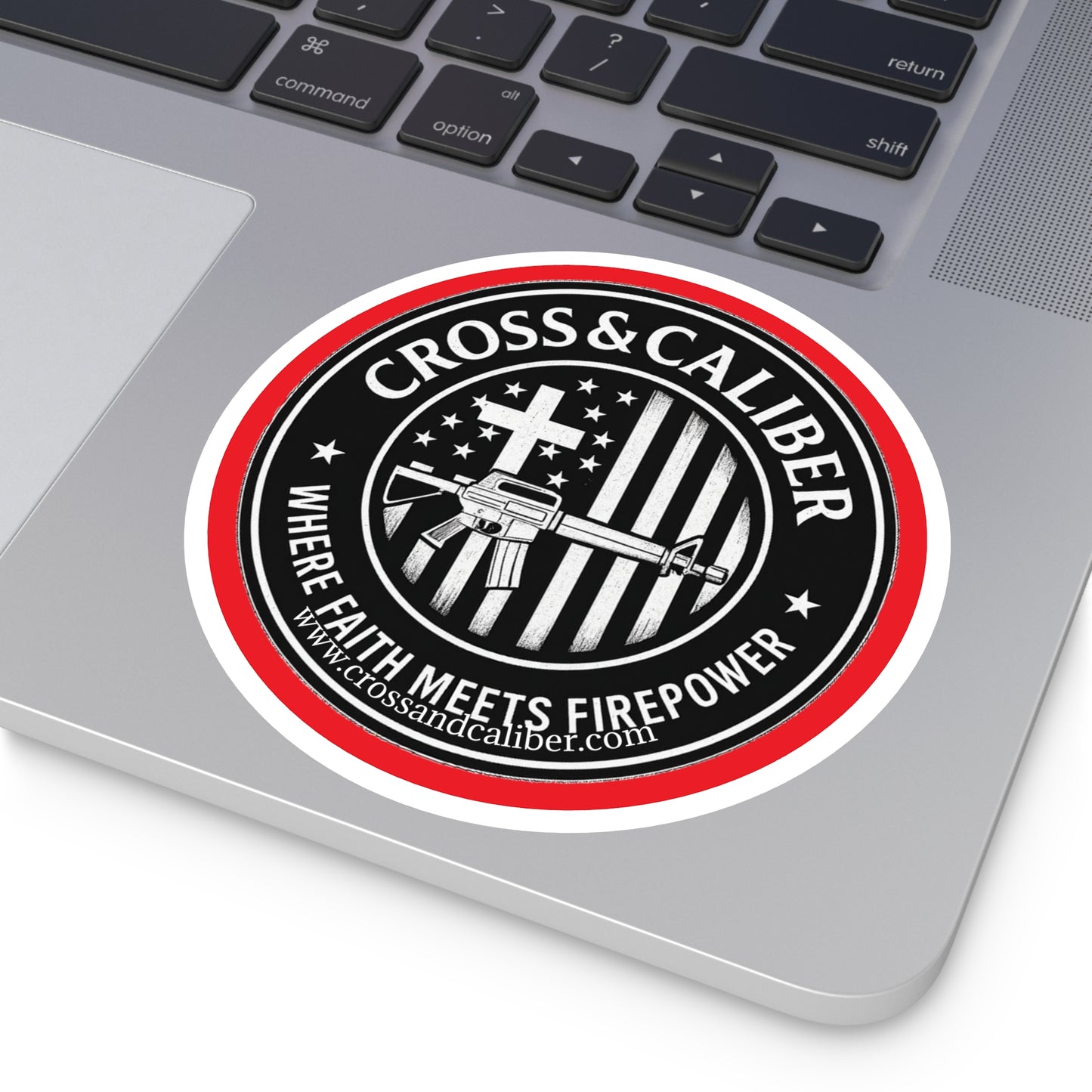 Faith and Firepower Round Stickers | Gun Rights, Patriotic Decor, Faith-Based Gifts, Car Bumper Stickers, Laptop Decals
