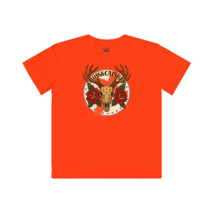 Wildflower Kids Tee, Vintage Animal Tee, Boho Kid's Shirt, Nature Lover Gift, Eco-Friendly Children's Apparel