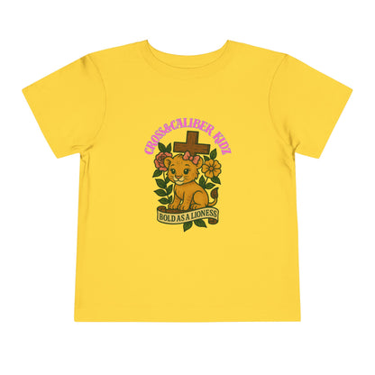 Toddler Short Sleeve Tee - Bold as a Lioness Design