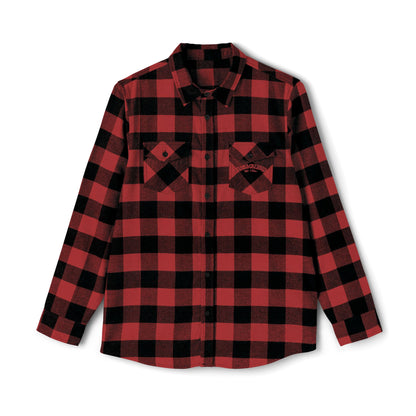 Unisex Flannel Shirt with Cross & Caliber Design - Casual Comfort for Adventurers