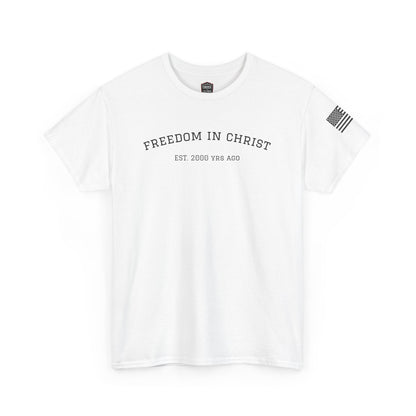 Freedom in Christ Unisex Heavy Cotton Tee - Faith-Based Graphic T-Shirt
