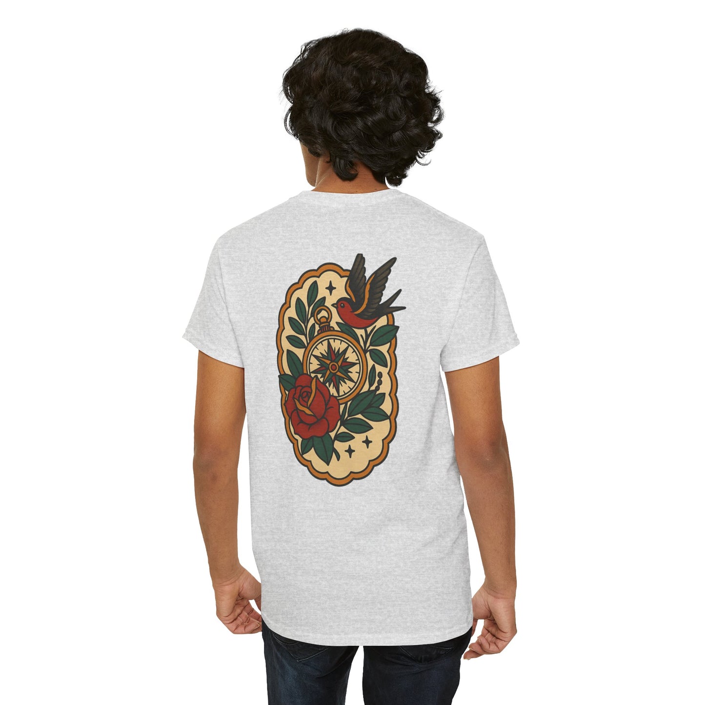 Vintage Floral Graphic Unisex Heavy Cotton Tee - Perfect for Casual Style and Summer Festivals