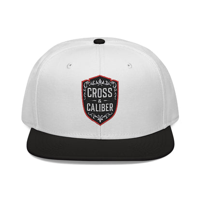Cross & Caliber Embroidered Snapback Hat - Stylish Casual Cap for Everyday Use