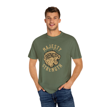 Strength & Majesty T-Shirt, Unisex Graphic Tee, Animal Lover Gift, Strength Inspirational Shirt, Casual Wear, Gift for Him/Her