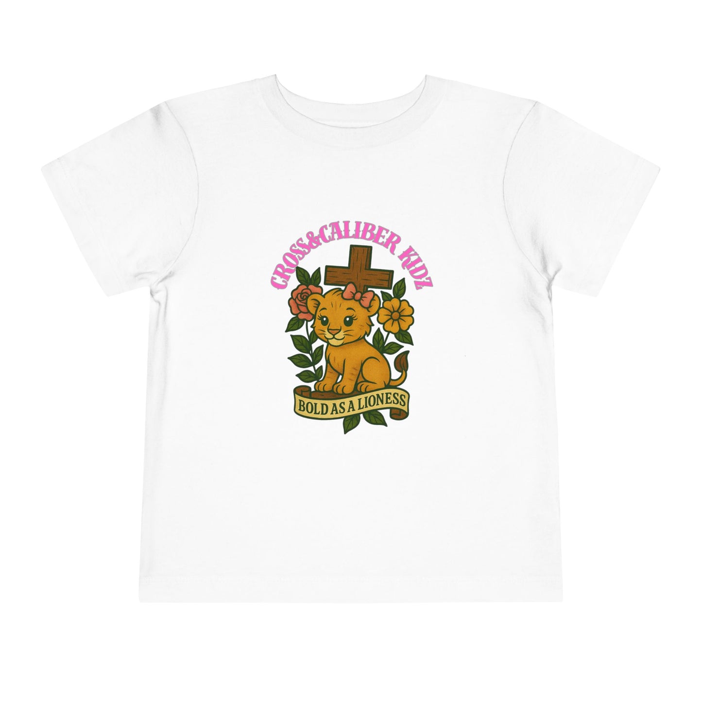 Toddler Short Sleeve Tee - Bold as a Lioness Design