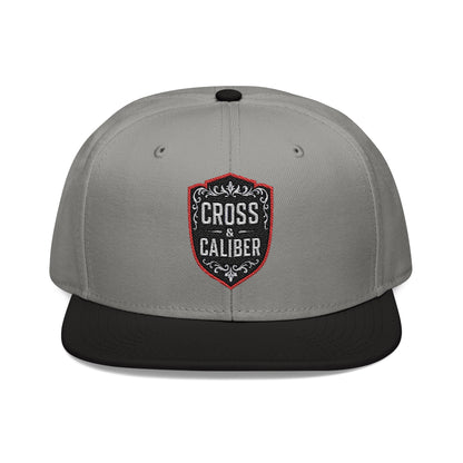 Cross & Caliber Embroidered Snapback Hat - Stylish Casual Cap for Everyday Use