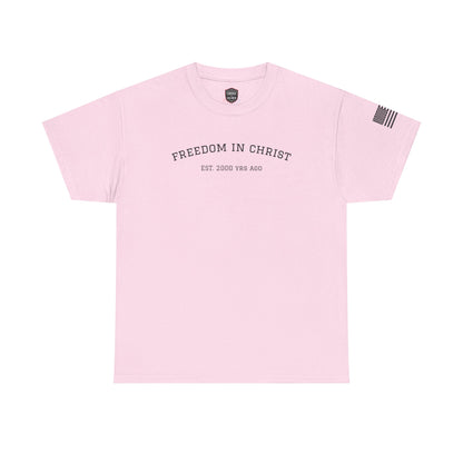 Freedom in Christ Unisex Heavy Cotton Tee - Faith-Based Graphic T-Shirt