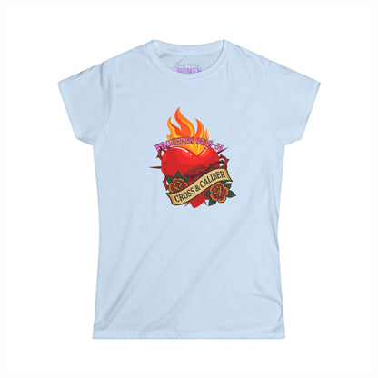 Fiery Heart Women&#039;s Softstyle Tee - Celebrate Love & Passion