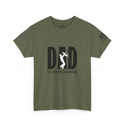 Dad Humor Unisex Heavy Cotton Tee - Funny Dad Shirt, Gift for Father's Day, Casual Comedy Tee, Patriotic Apparel, Birthday Gift