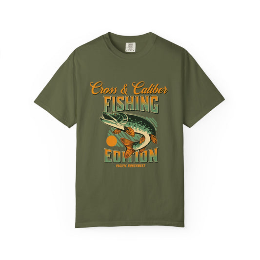Fishing Edition Garment-Dyed T-shirt, Casual Fishing Tee, Outdoor Shirt, Gift for Fisherman, Summer Adventure Apparel