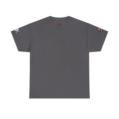 Bold Graphic Unisex Tee with Cross & Caliber Design, Casual Streetwear, Gift for Him or Her, Vintage Inspired T-Shirt,