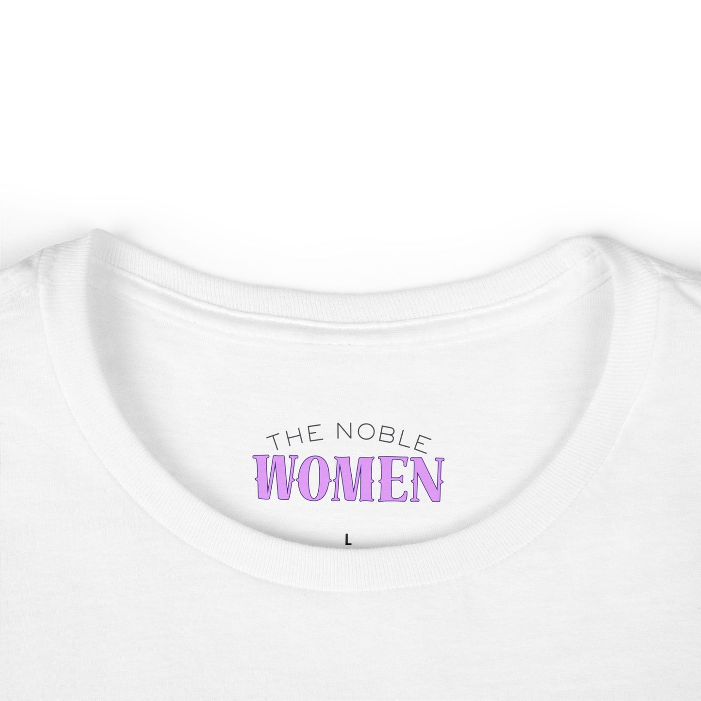 Vintage-Inspired Women&#39;s Softstyle Tee with Front Patch and Back Design