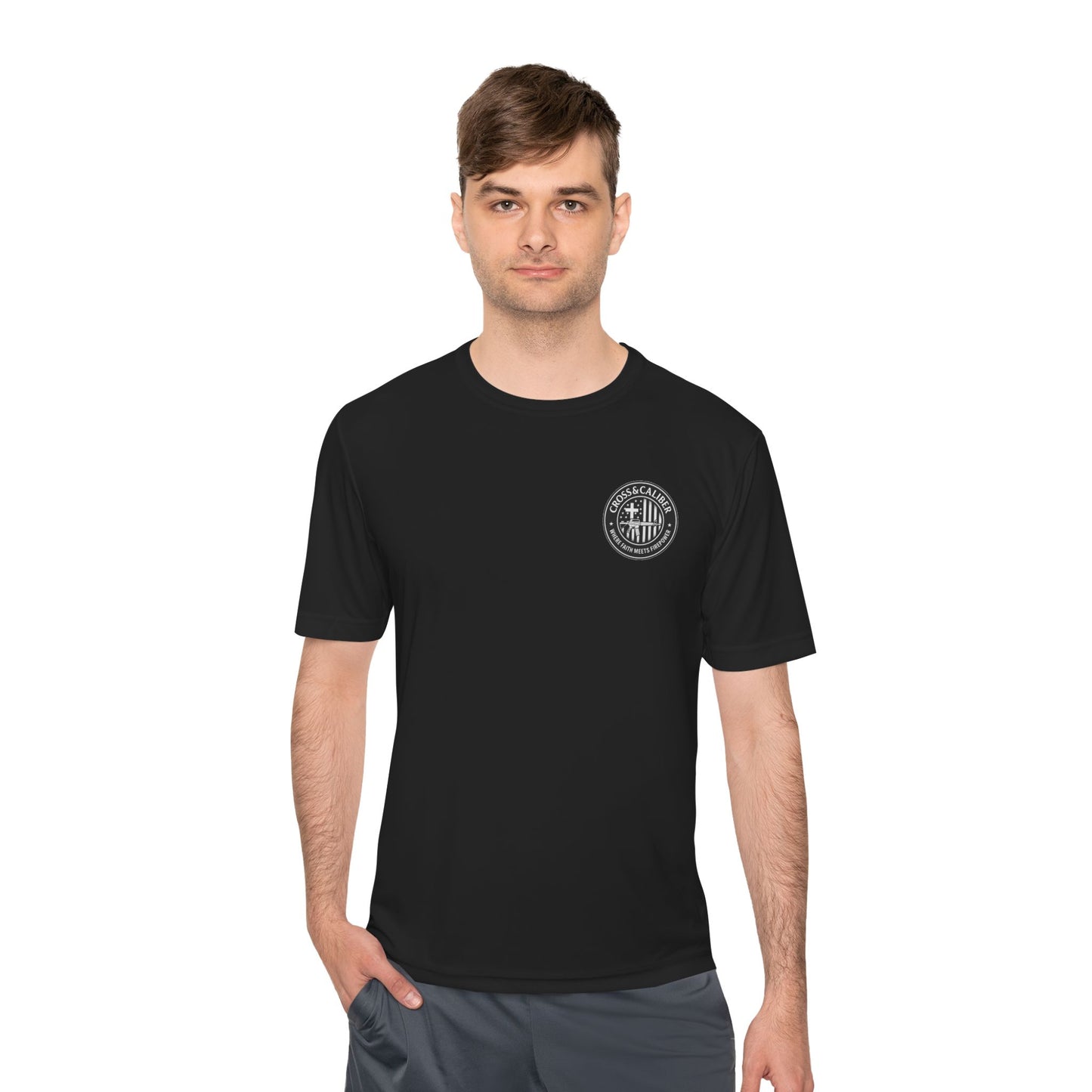Unisex Moisture Wicking Tee -Carpenter’s Union "Jesus Was a Carpenter" Graphic Tee for Comfort and Style