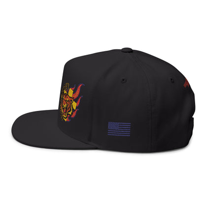 Embroidered Flat Bill Cap - Cross & Caliber Design