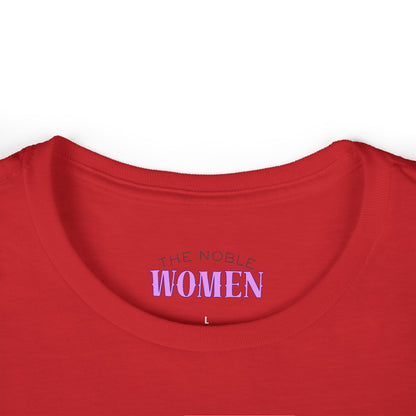 Vintage-Inspired Women&#39;s Softstyle Tee with Front Patch and Back Design