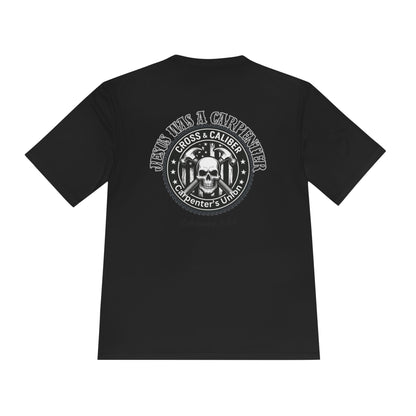 Unisex Moisture Wicking Tee -Carpenter’s Union "Jesus Was a Carpenter" Graphic Tee for Comfort and Style