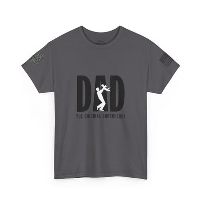 Dad Humor Unisex Heavy Cotton Tee - Funny Dad Shirt, Gift for Father's Day, Casual Comedy Tee, Patriotic Apparel, Birthday Gift