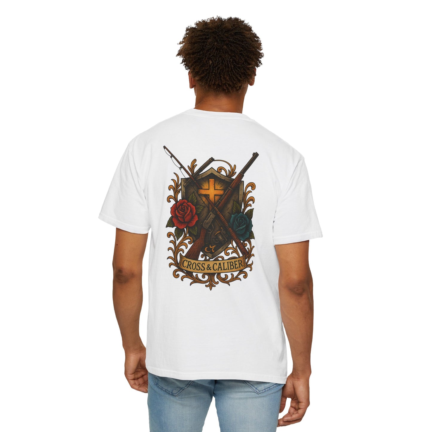Cross & Caliber Tattoo Edition Unisex Garment-Dyed T-Shirt