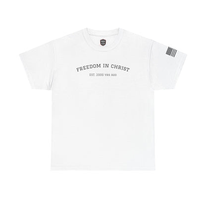 Freedom in Christ Unisex Heavy Cotton Tee - Faith-Based Graphic T-Shirt