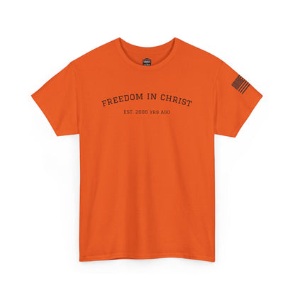 Freedom in Christ Unisex Heavy Cotton Tee - Faith-Based Graphic T-Shirt