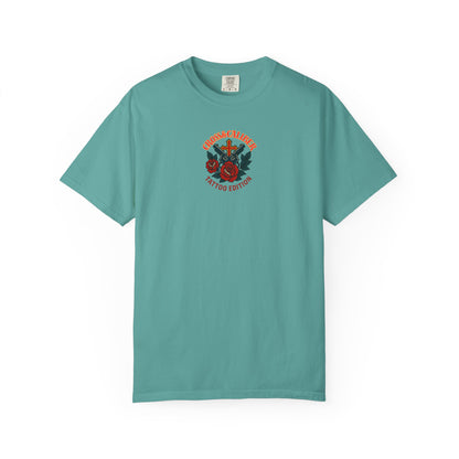 Unisex Tattoo Edition T-Shirt with Lion & Lamb Design