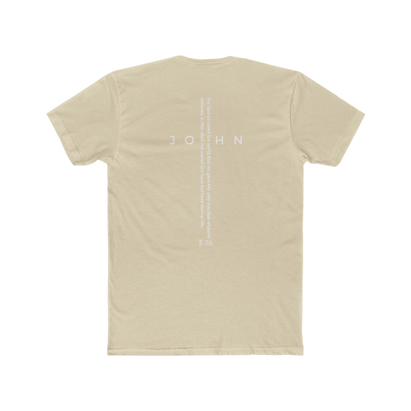 John 3:16 Cross Back Tee — Christian Faith Graphic T-Shirt