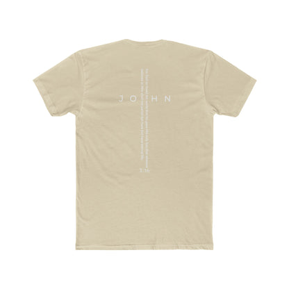 John 3:16 Cross Back Tee — Christian Faith Graphic T-Shirt