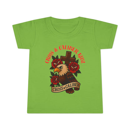 Bold Eagle & Roses Toddler T-Shirt - Faith-Inspired Design